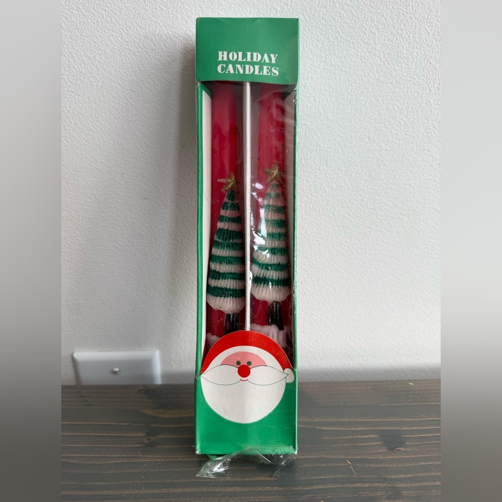 Vintage 10” Christmas taper candles